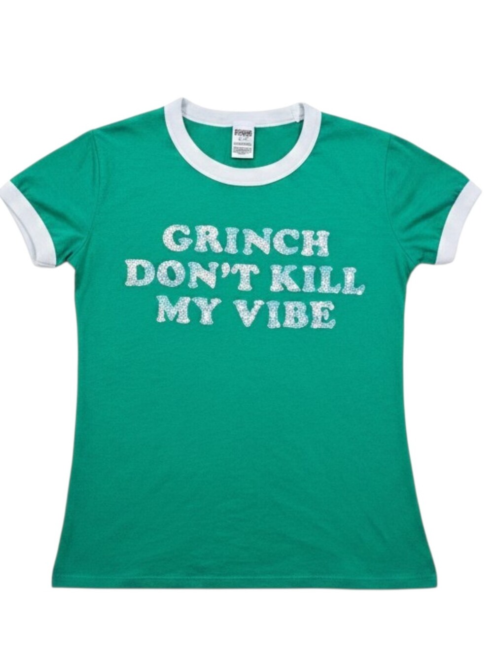 PINK Victoria's Secret Vintage Sequined Grinch Tee Shirt In M